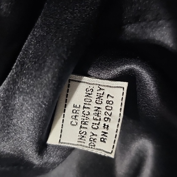 Saks Fifth Avenue Men's Full Length Navy Blue Robe Cashmere Silk Smoking Jacket - Picture 15 of 16